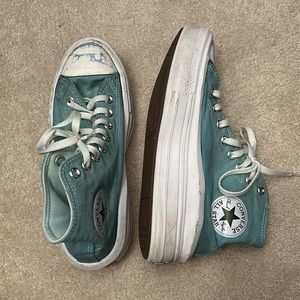 Converse All Star Move Platform - Teal Hand-Dyed, Women’s 8.5